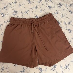Mondetta Taupe Elastic Waist Shorts